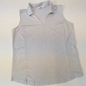 Lady Hagan Clubhouse Sleeveless Golf Polo Size XL in Light Gray